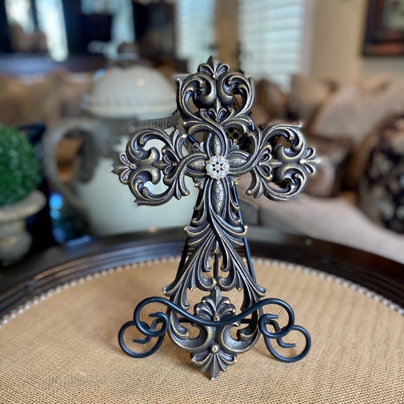 Other - Bling Fleur de Lis Cross